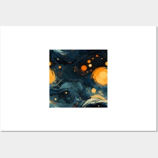 Van Gogh Starry Night Outer Space Pattern 16 Posters and Art